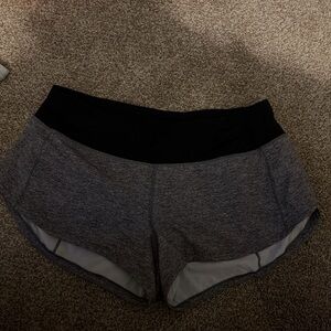 lululemon athletica Black and Gray Athletic Shorts